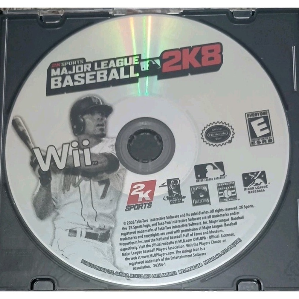 Major League Baseball 2K8 Nintendo Wii 2008 MLB 2K8 Sports Game Disc Only